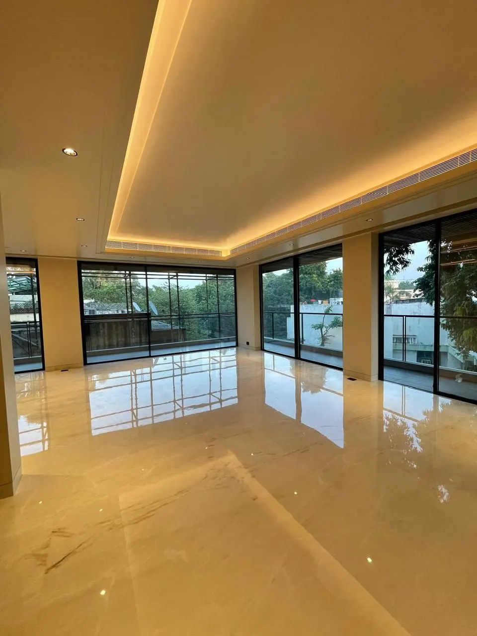 Living room at dusk