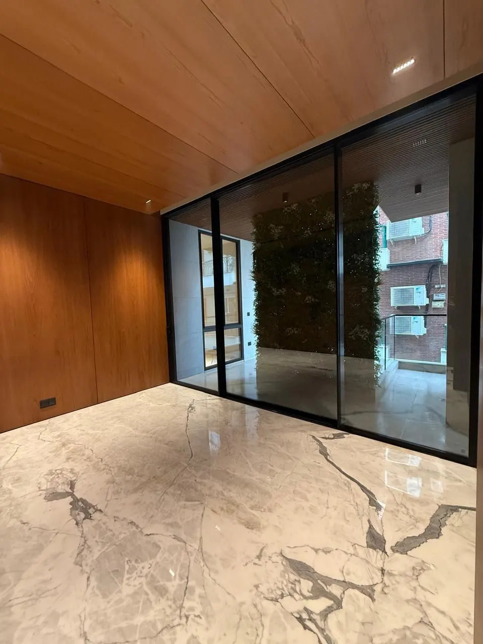 Entrance lobby with living green wall